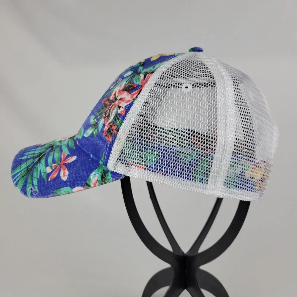 Bunker‎ KCMO Athletic Snapback Trucker Hat Blue Hawaiian Tropical OSFA READ